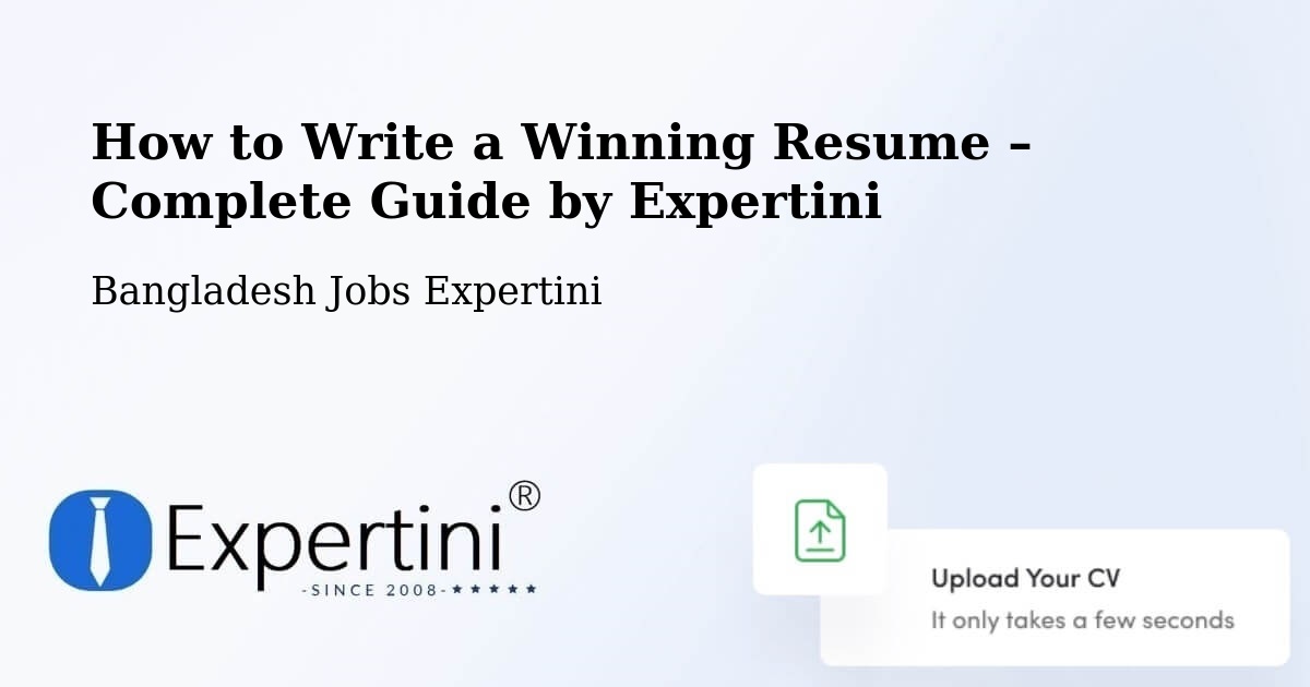 Resume Writing Guide for Job Seekers – Nowlamary - Nowlamary, Bangladesh Jobs Expertini